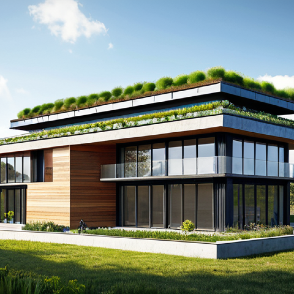 **
"A professional architect presenting a building design featuring passive solar energy, green roof, and recycled materials, fully clothed, appropriate attire, sustainable architecture, daylighting, safe for work, perfect anatomy, natural proportions, professional rendering, high quality, family-friendly."
**