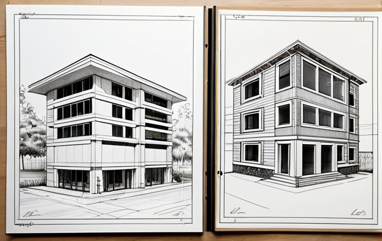 건축 설계 포트폴리오 작성법 - Concept & Layout**

"Architectural portfolio page showcasing concept keywords like 'sustainable urba...